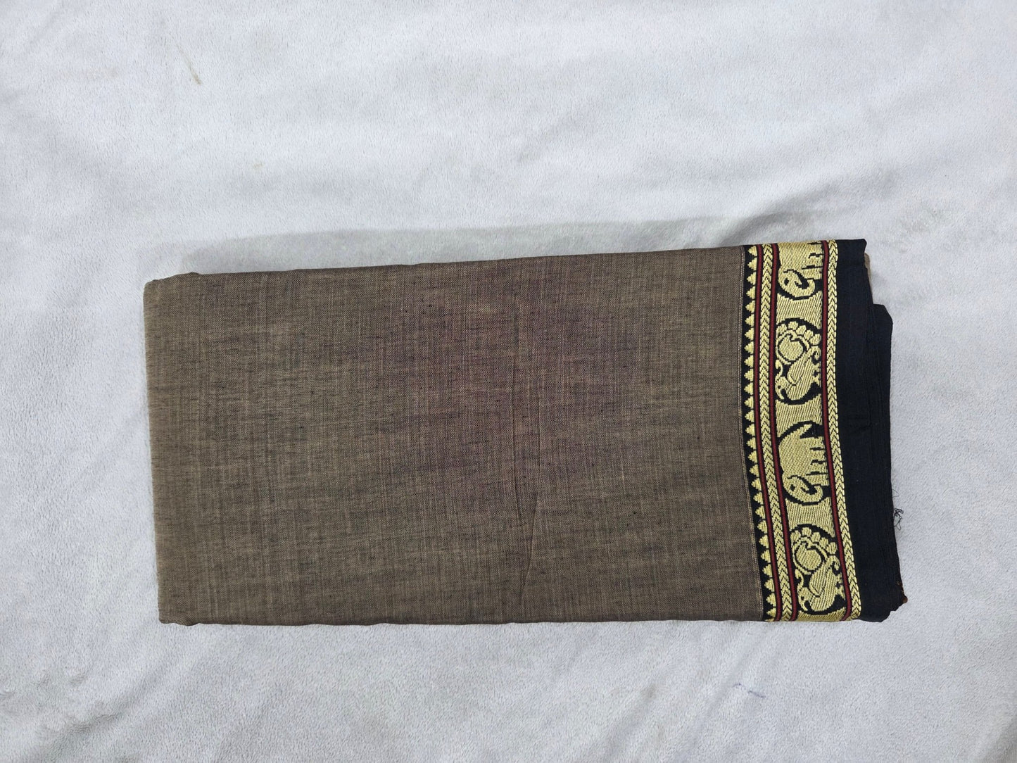 Narayanpet Plain Cotton Saree with Small Border - VSL Collections