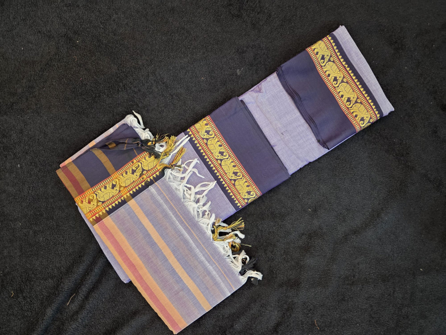 Narayanpeta Dress Material with Elephant Border