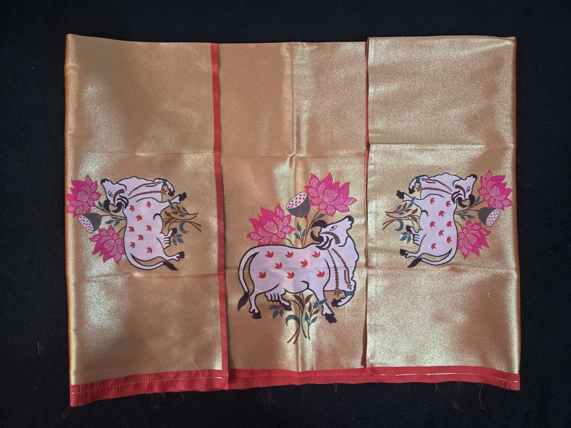 Paithani Blouse Pieces with Pichwai Design - VSL Collections