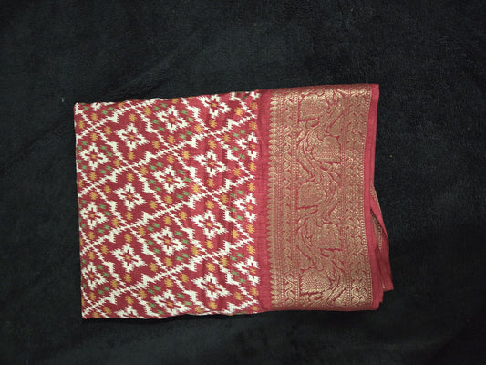 Patola Printed Dola Silk Saree - VSL Collections