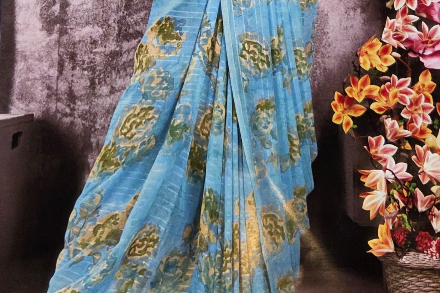 Printed Georgette Sarees - VSL Collections