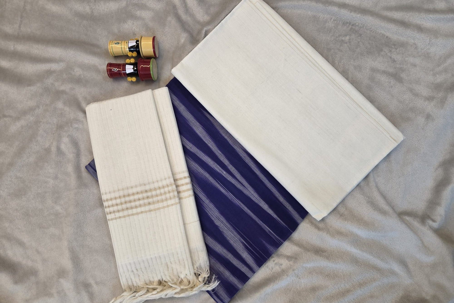 Pure Mangalagiri Cotton Ikkath Triangles - VSL Collections