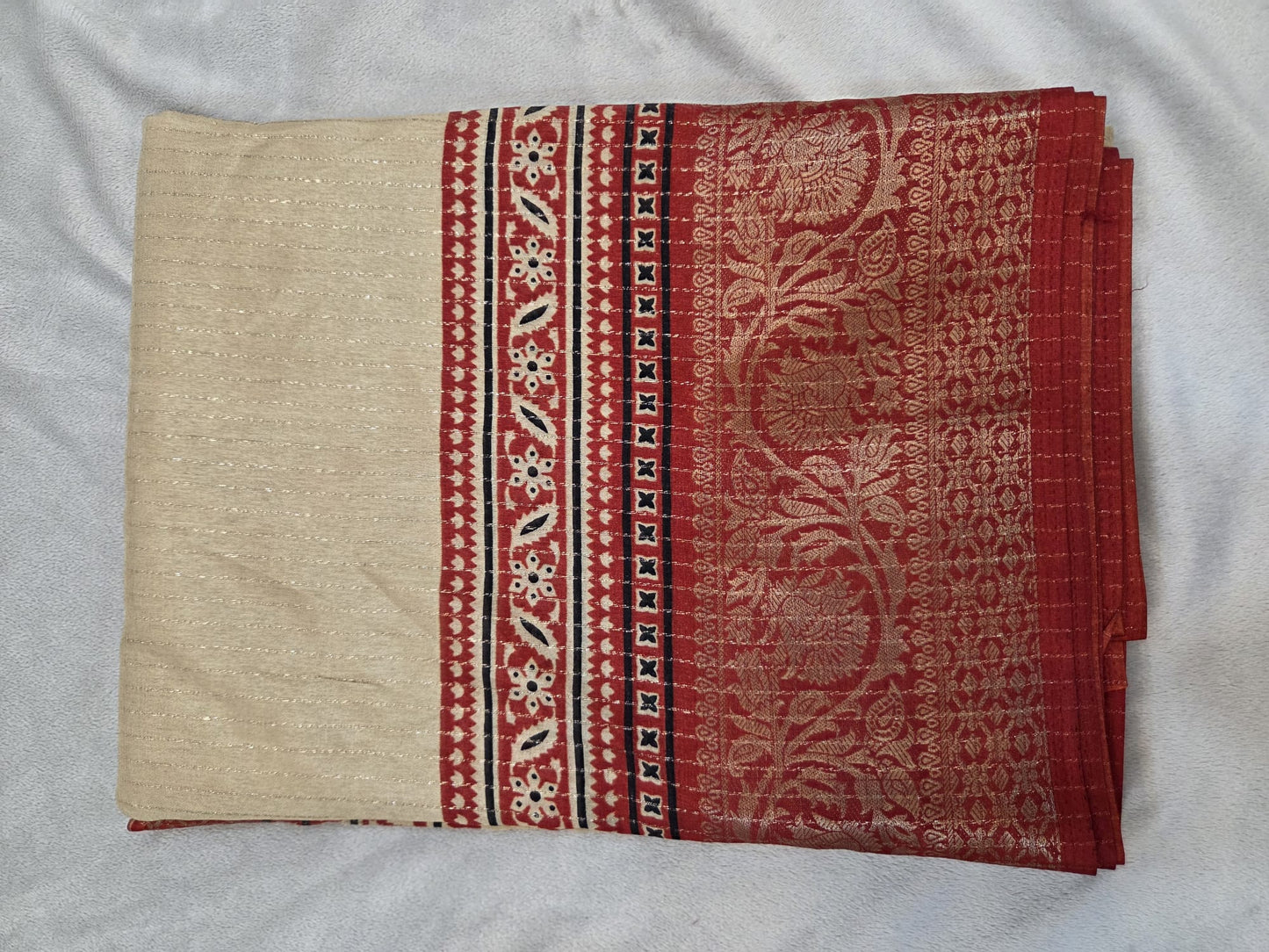 Ajrakh Print Saree