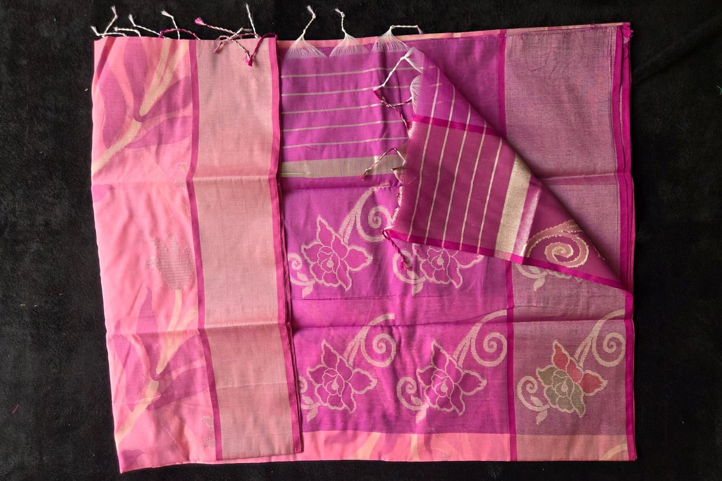 Semi Chanderi Pochampally Sico Sarees - VSL Collections