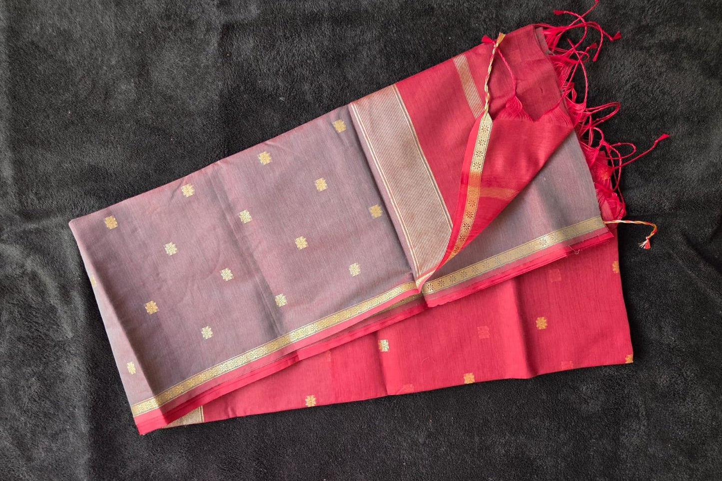 Semi Maheshwari Silk Linen Cotton Polyester Sarees - VSL Collections