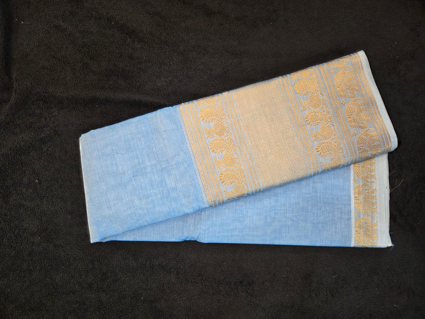 Narayanapet Cotton with Big Zari Border in Rare Colours