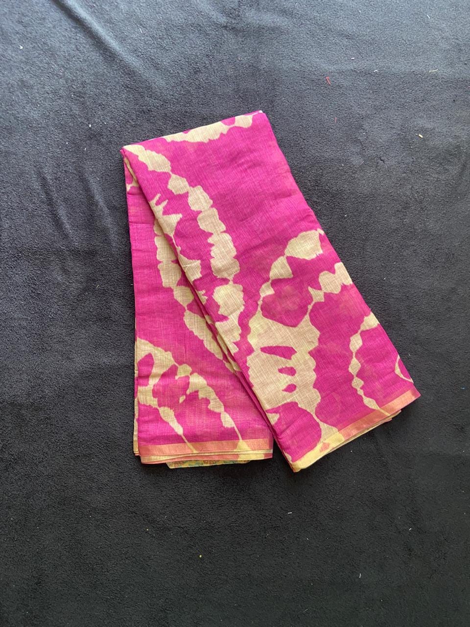 Soft Cotton Sarees with Batik Prints - VSL Collections