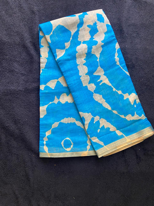 Soft Cotton Sarees with Batik Prints - VSL Collections